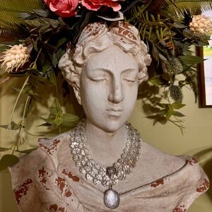 Rockstar in Rome clear double strand chandelier crystal necklace